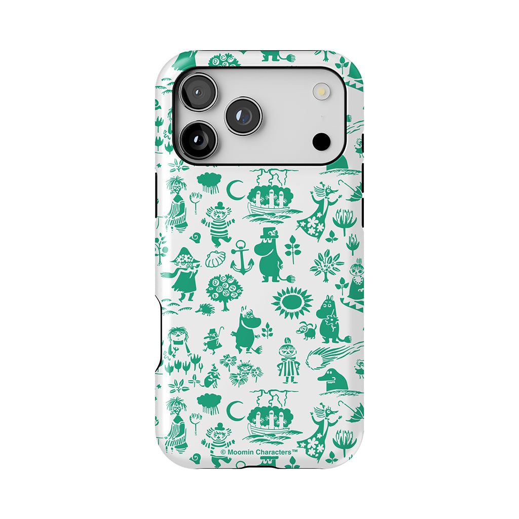 Moomins By The Sea Green Apple iPhone Tough Case