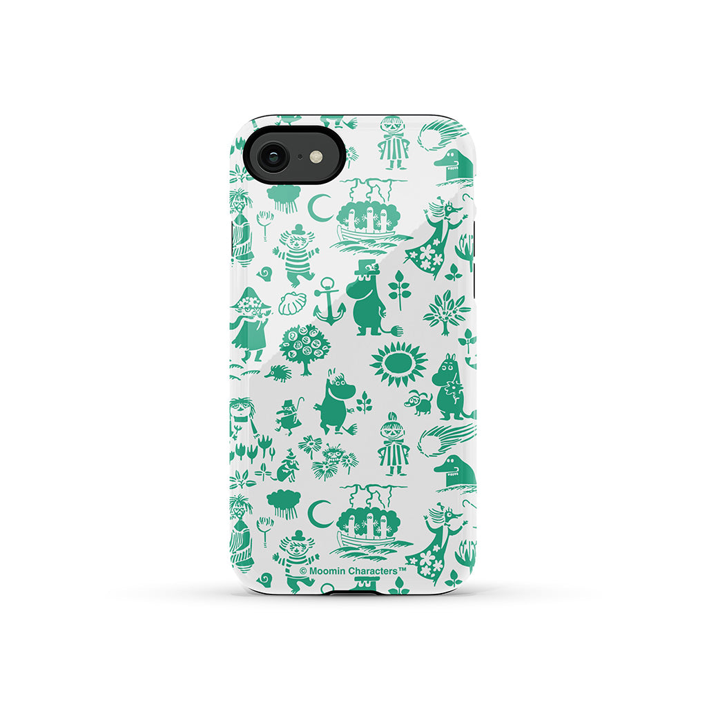 Moomins By The Sea Green Apple iPhone Tough Case