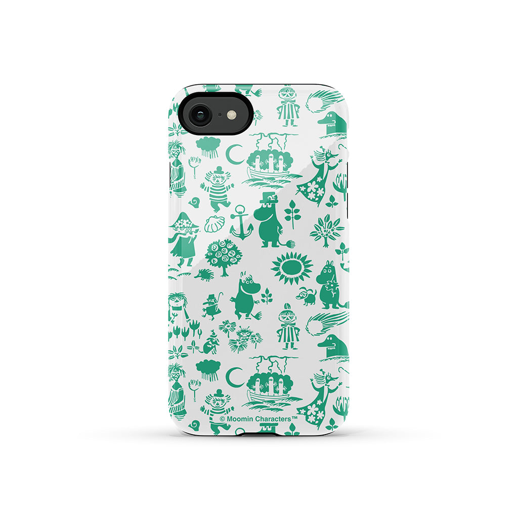 Moomins By The Sea Green Apple iPhone Tough Case