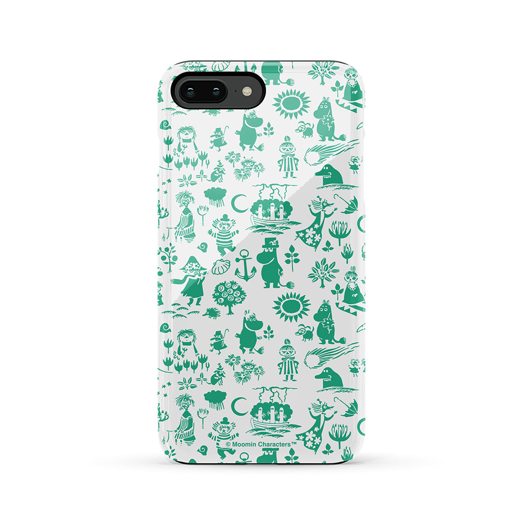 Moomins By The Sea Green Apple iPhone Tough Case