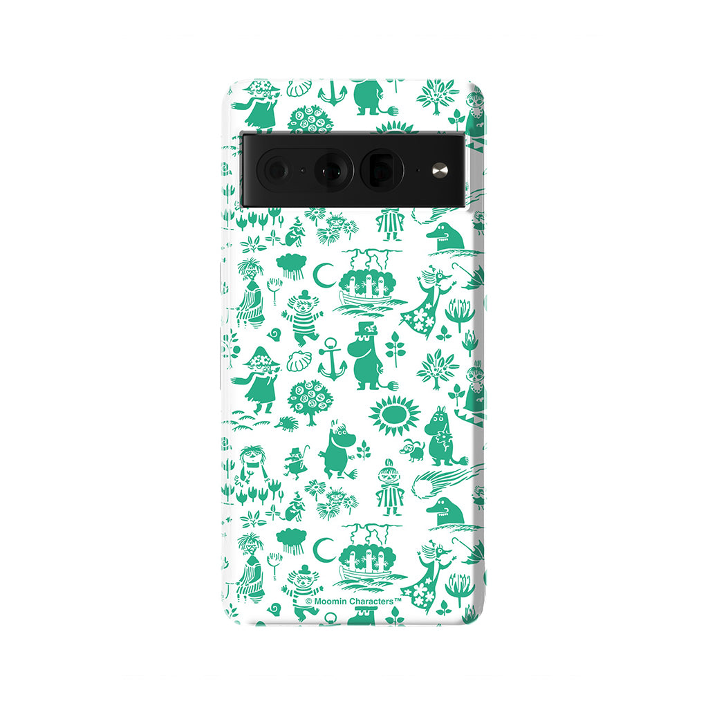 Moomins By The Sea Green Google Pixel Tough Case