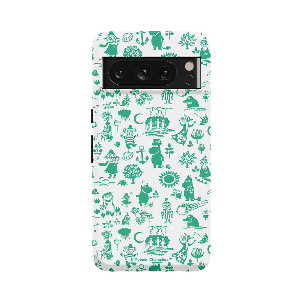 Moomins By The Sea Green Google Pixel Tough Case