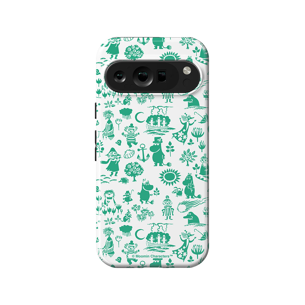Moomins By The Sea Green Google Pixel Tough Case