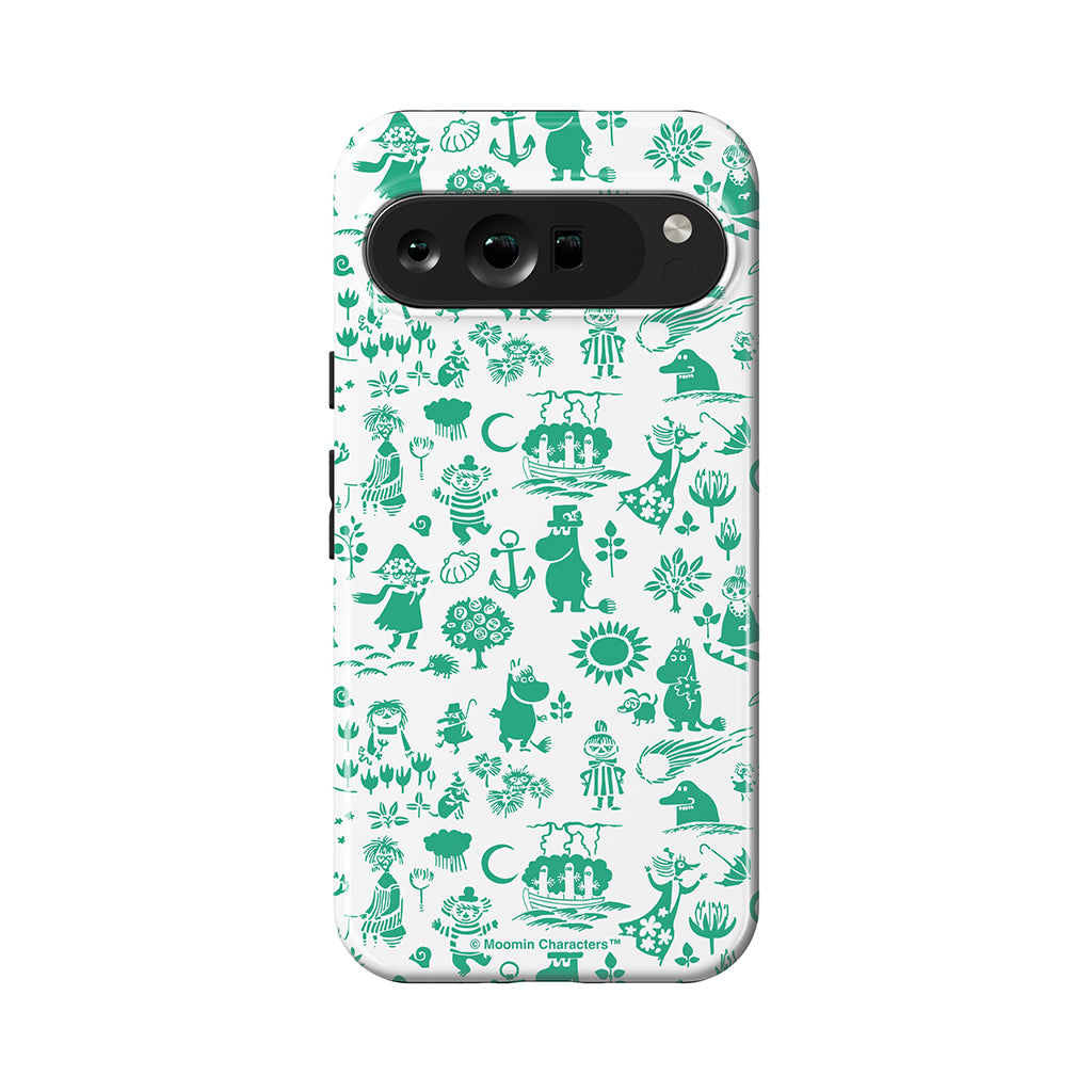 Moomins By The Sea Green Google Pixel Tough Case