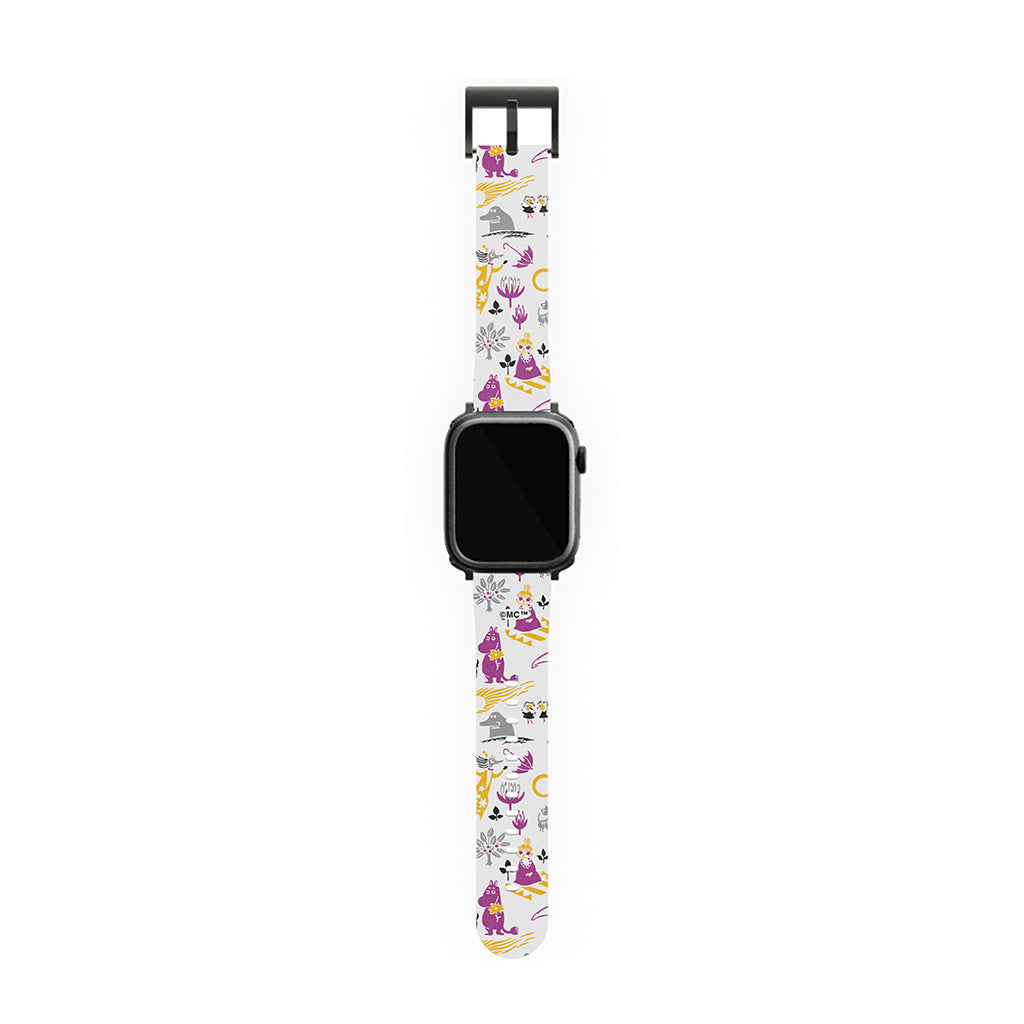 Moomins By The Sea Purple And Yellow Apple Watch Band - Casestry | Moomin Shop US