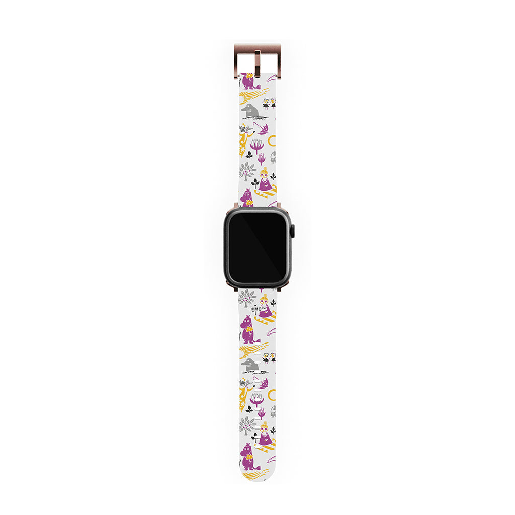 Moomins By The Sea Purple And Yellow Apple Watch Band