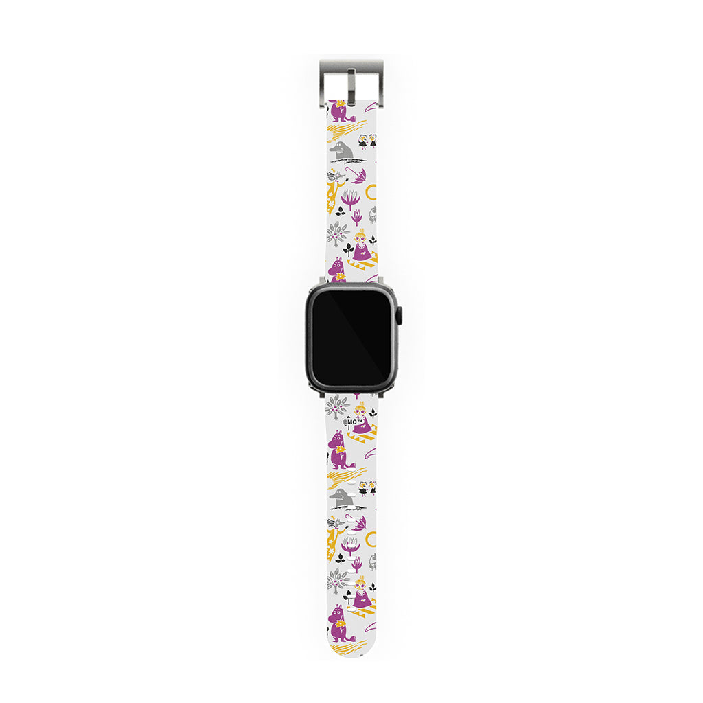 Moomins By The Sea Purple And Yellow Apple Watch Band