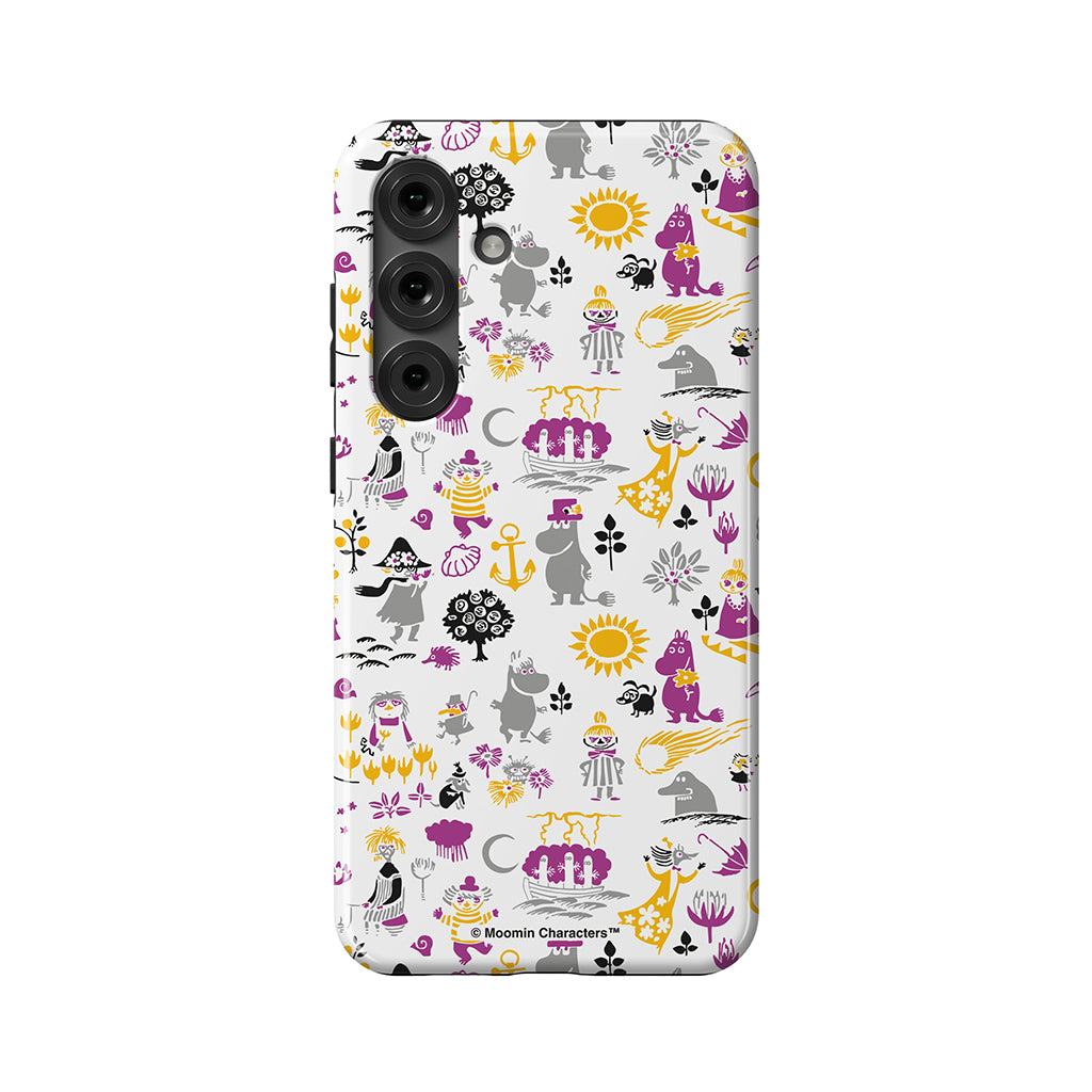 Moomins By The Sea Purple And Yellow Galaxy Tough Case