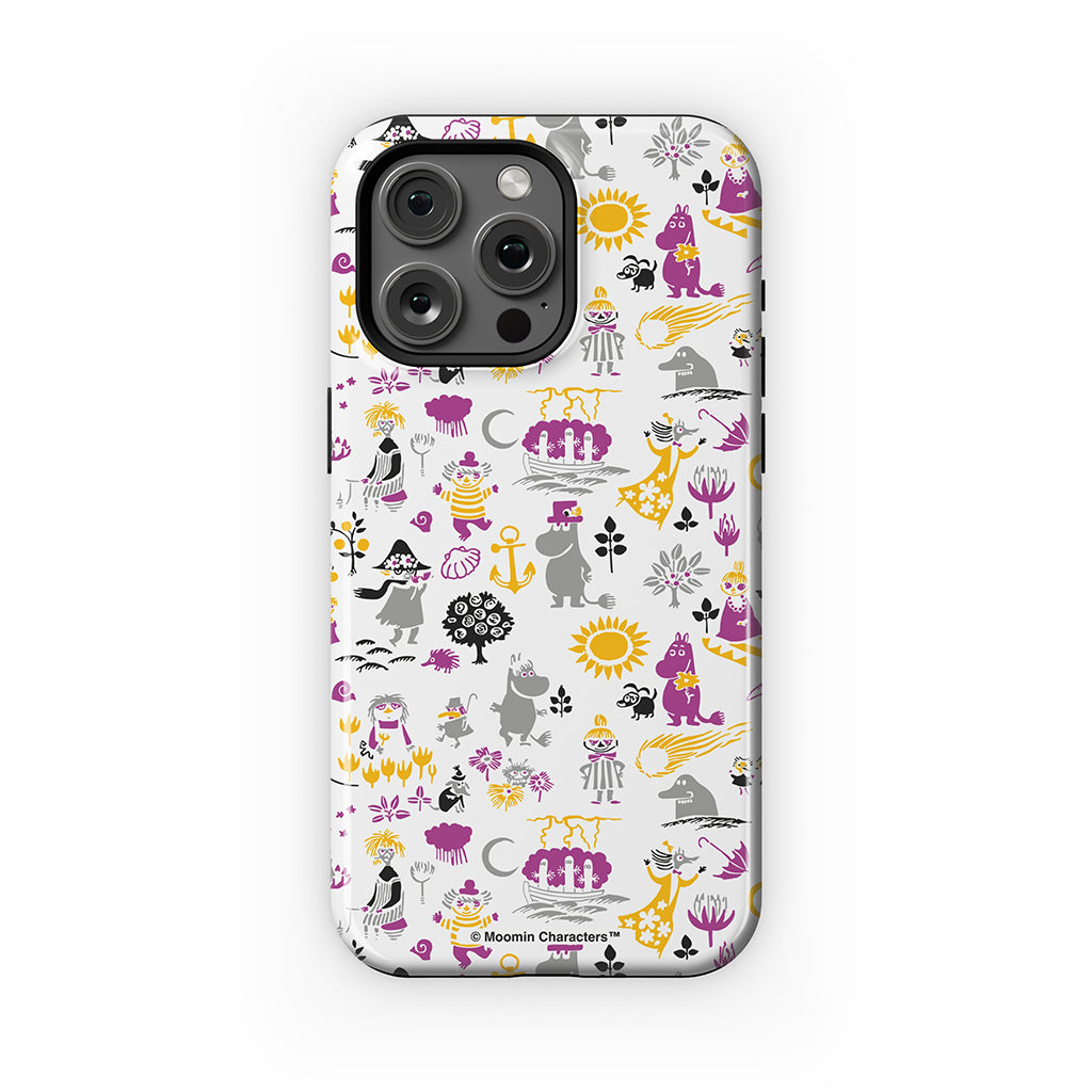 Moomins By The Sea Purple And Yellow Apple iPhone MagSafe Tough Case