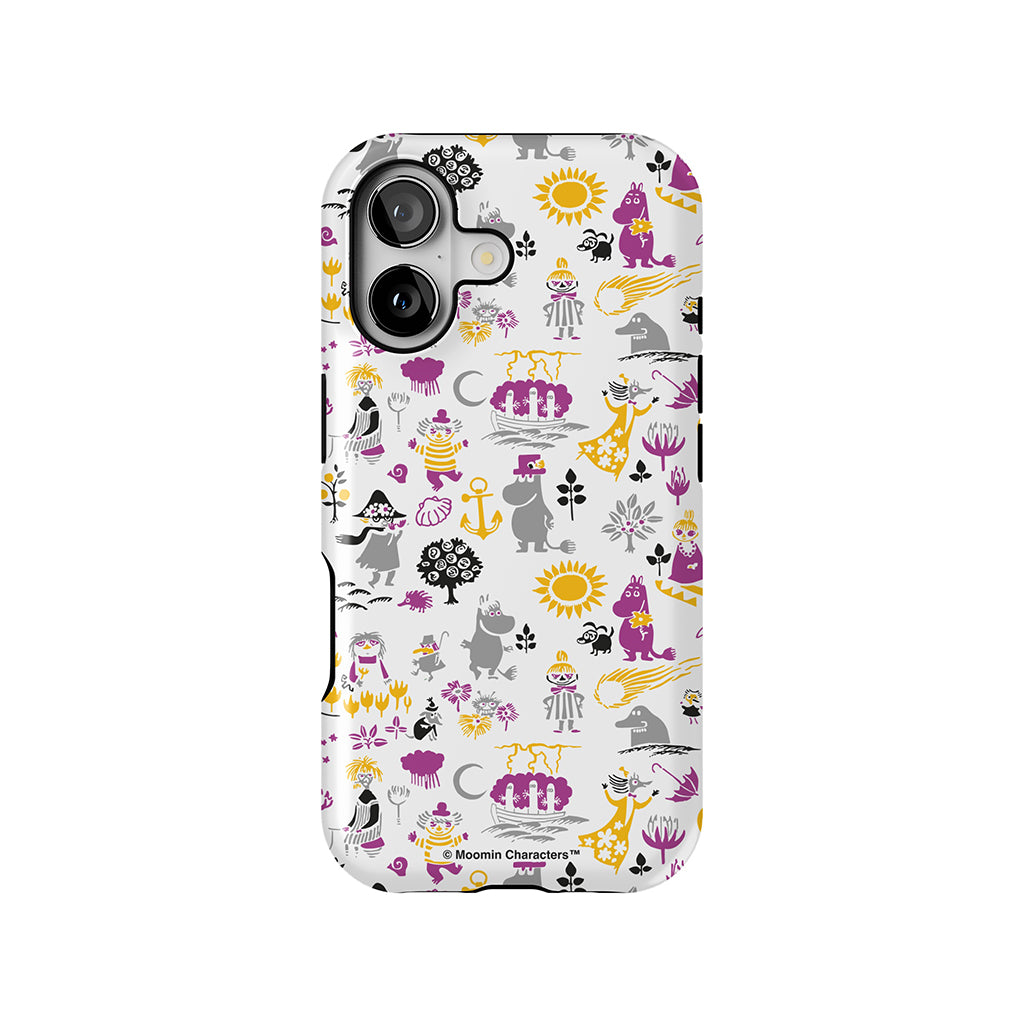 Moomins By The Sea Purple And Yellow Apple iPhone MagSafe Tough Case