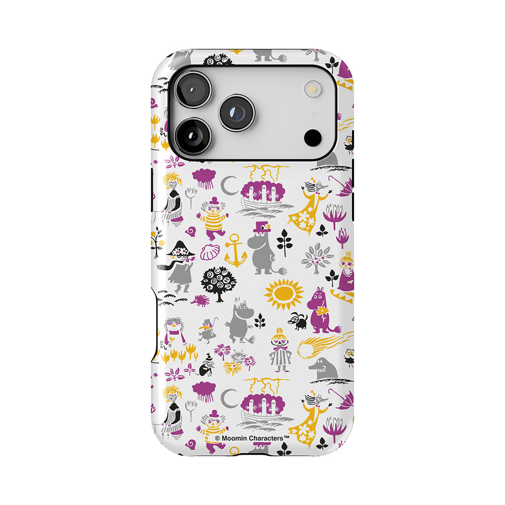 Moomins By The Sea Purple And Yellow Apple iPhone MagSafe Tough Case