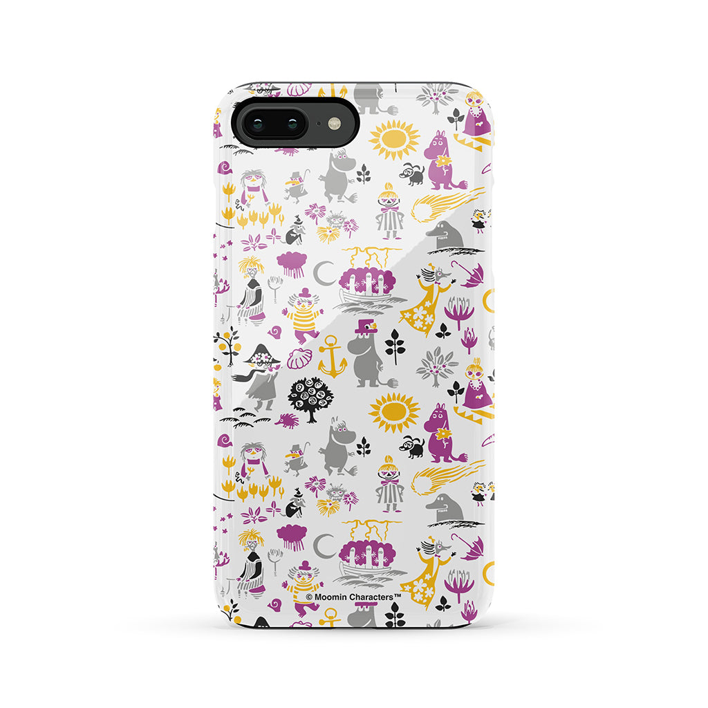 Moomins By The Sea Purple And Yellow Apple iPhone Tough Case