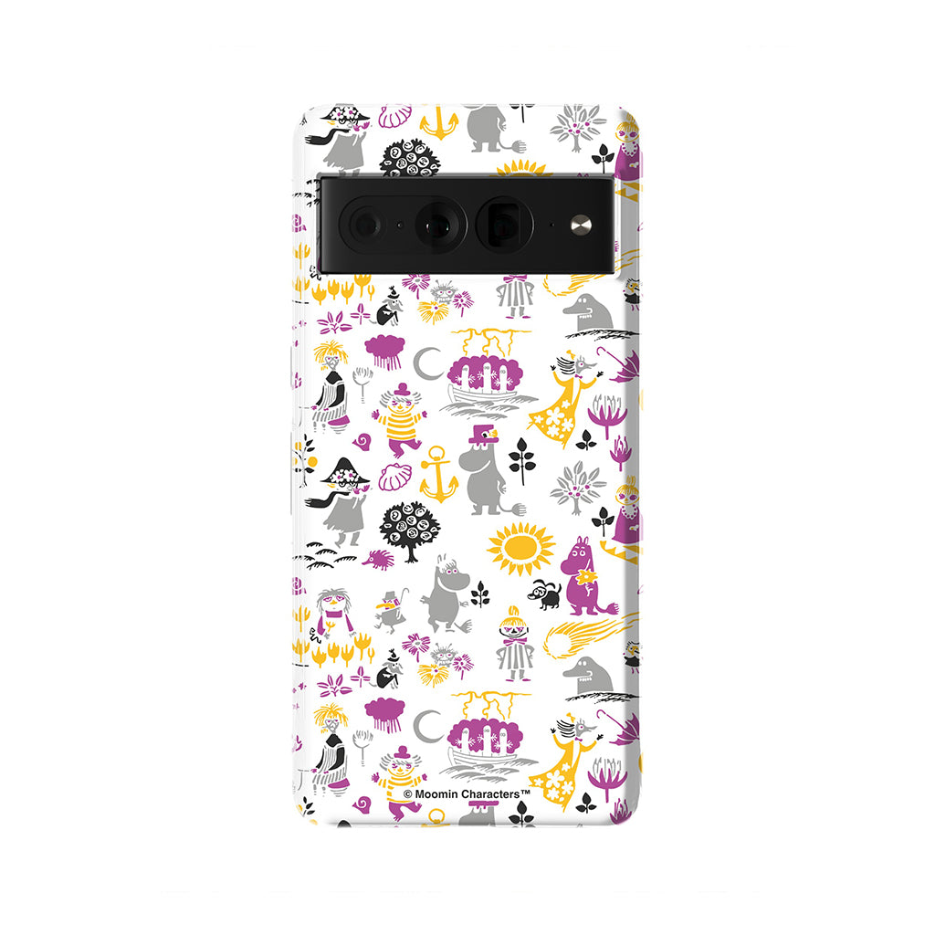 Moomins By The Sea Purple And Yellow Google Pixel Tough Case