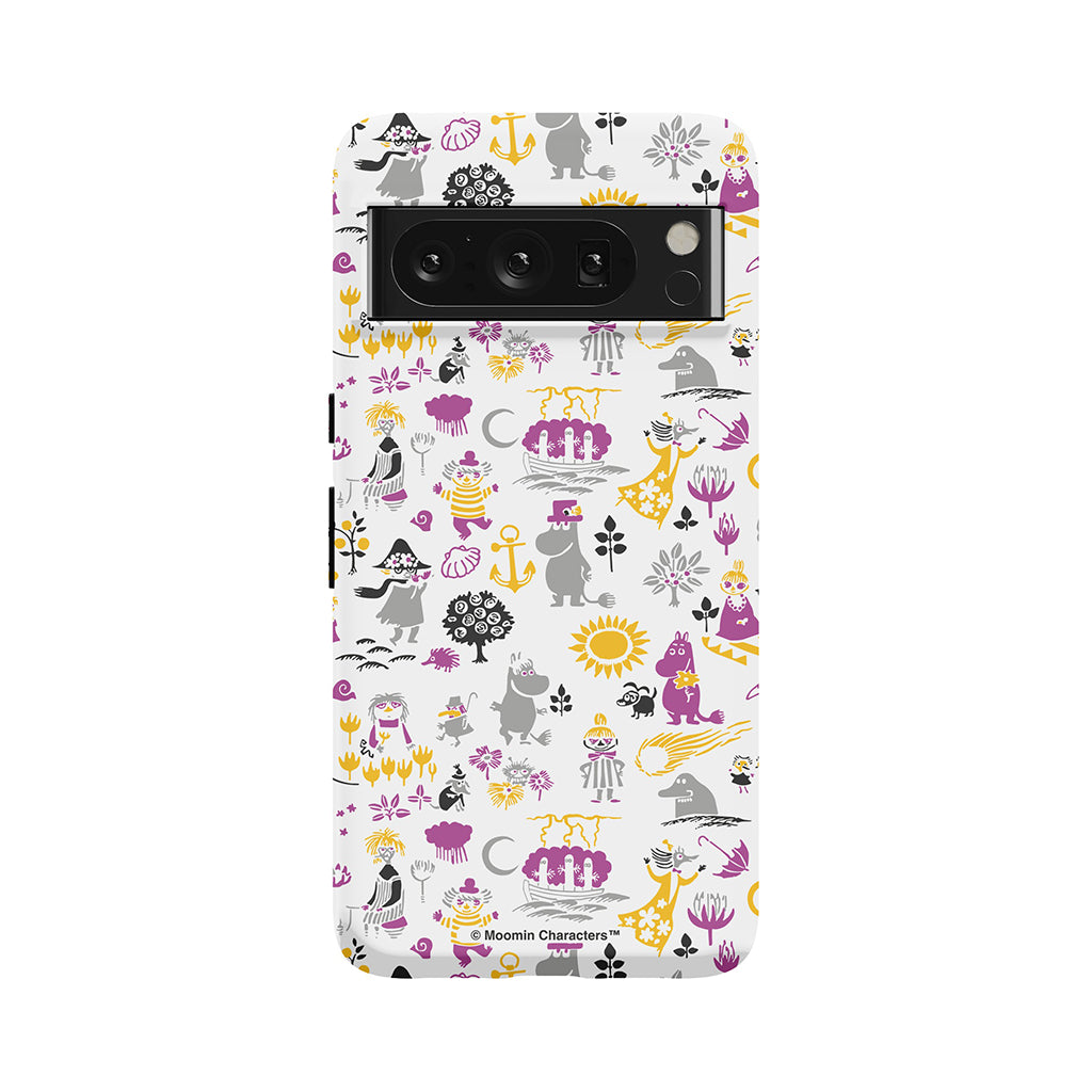 Moomins By The Sea Purple And Yellow Google Pixel Tough Case
