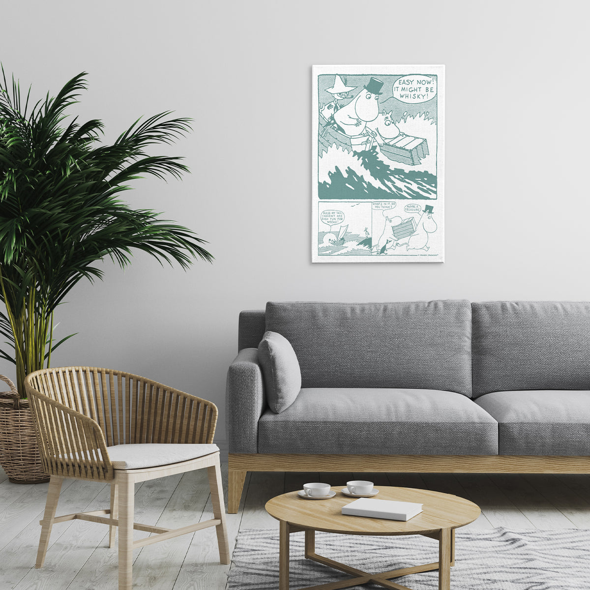 Moominpappa It Might Be Whisky Stretched Canvas