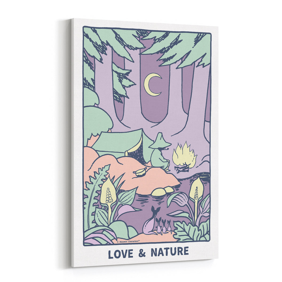 Snufkin Love & Nature Stretched Canvas