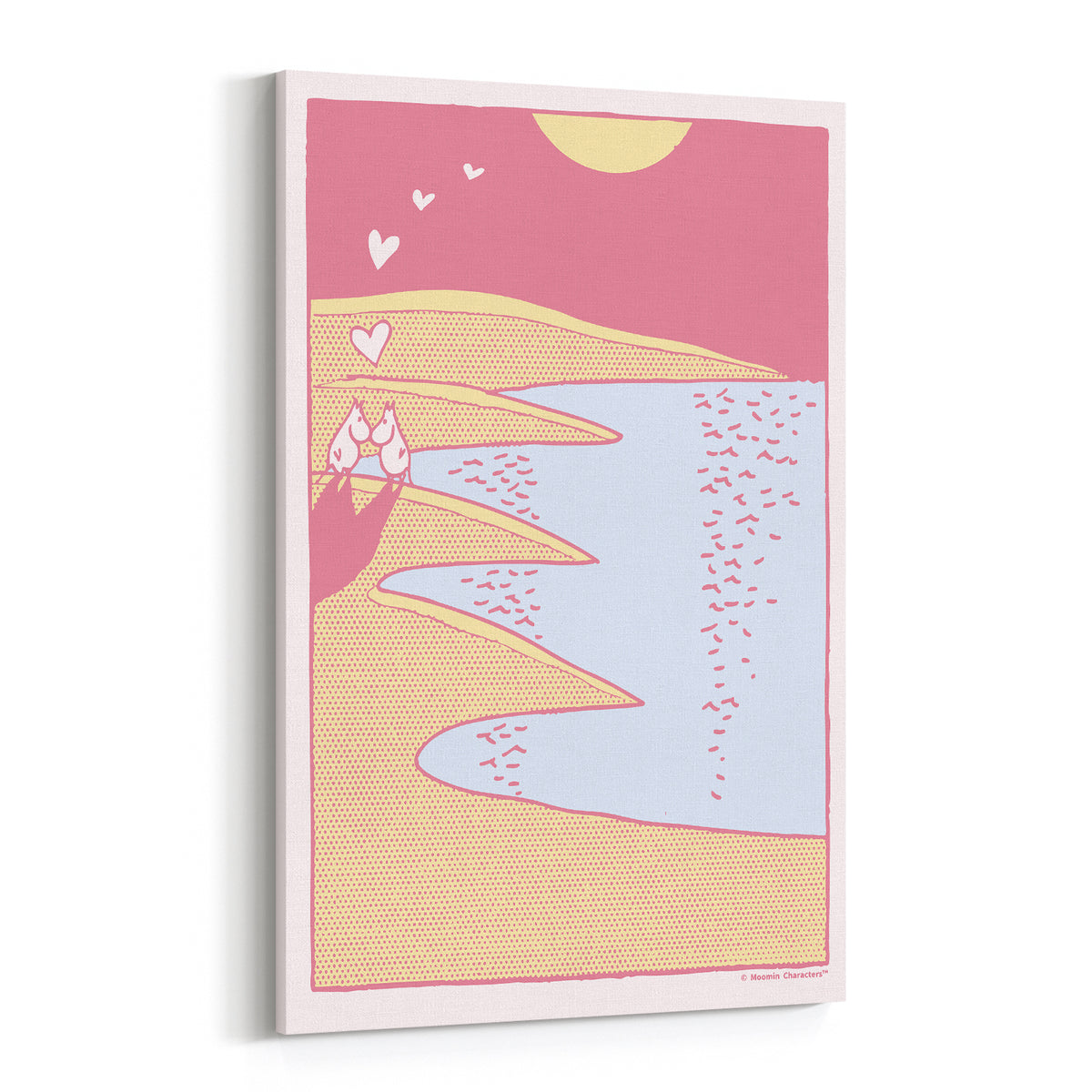 Moomin Love Sunset Stretched Canvas