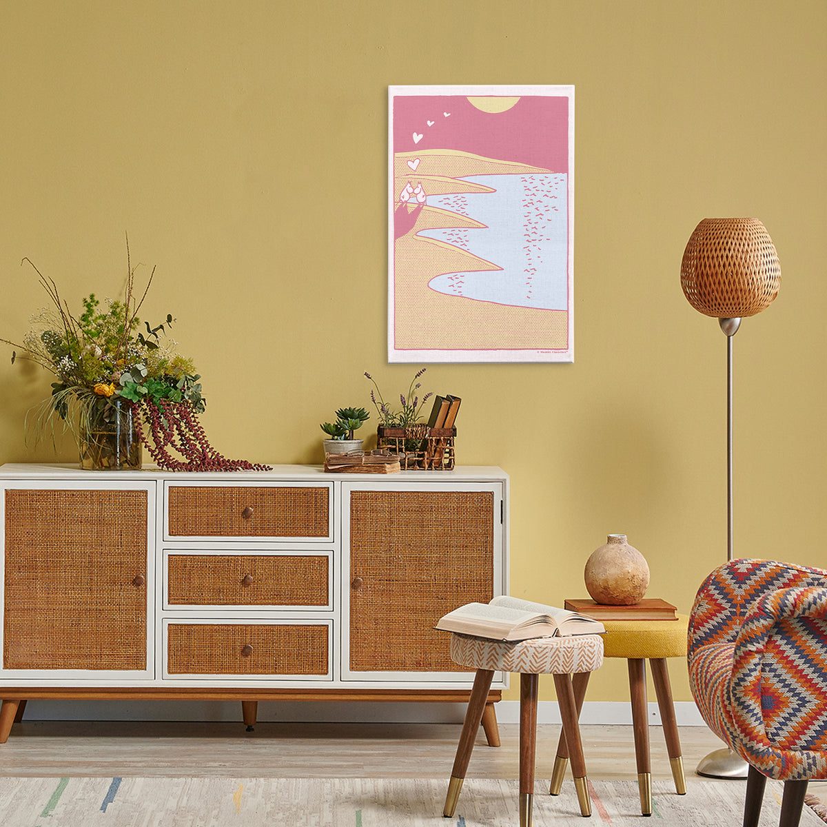 Moomin Love Sunset Stretched Canvas