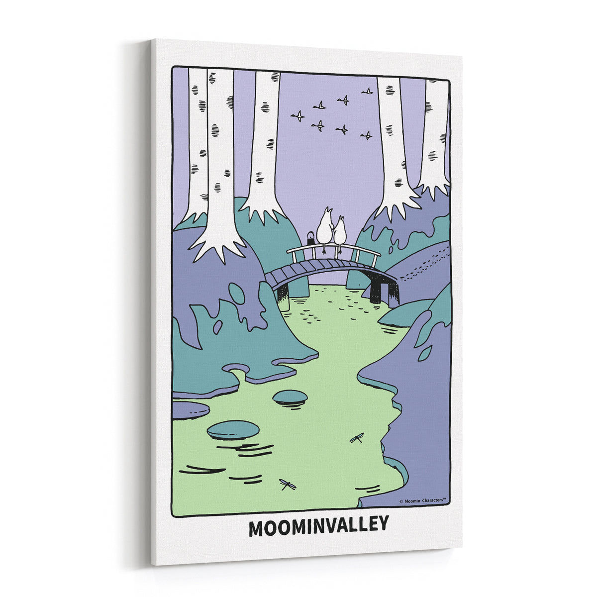 Moominvalley Scenic Bridge Giant Stretched Canvas