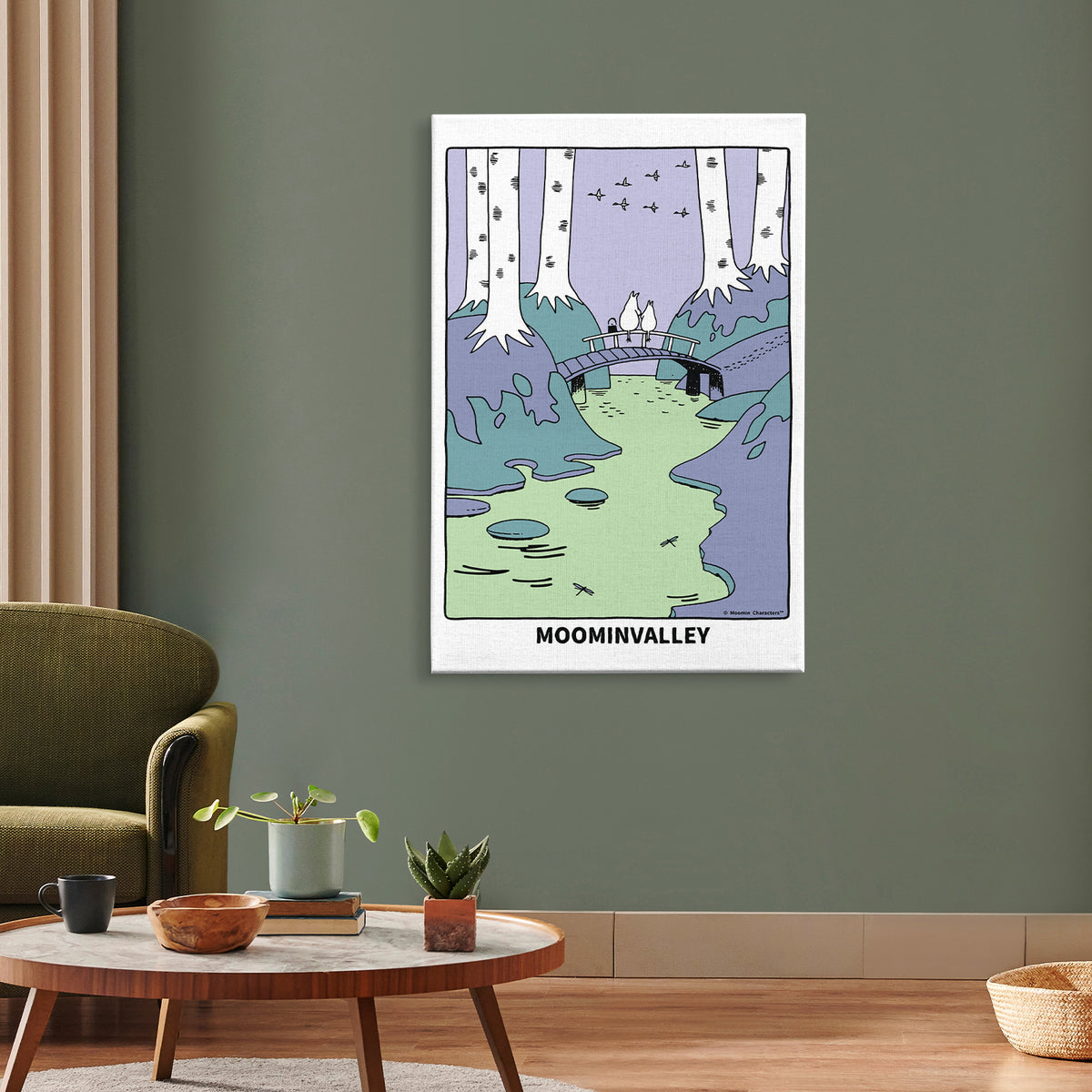 Moominvalley Scenic Bridge Giant Stretched Canvas