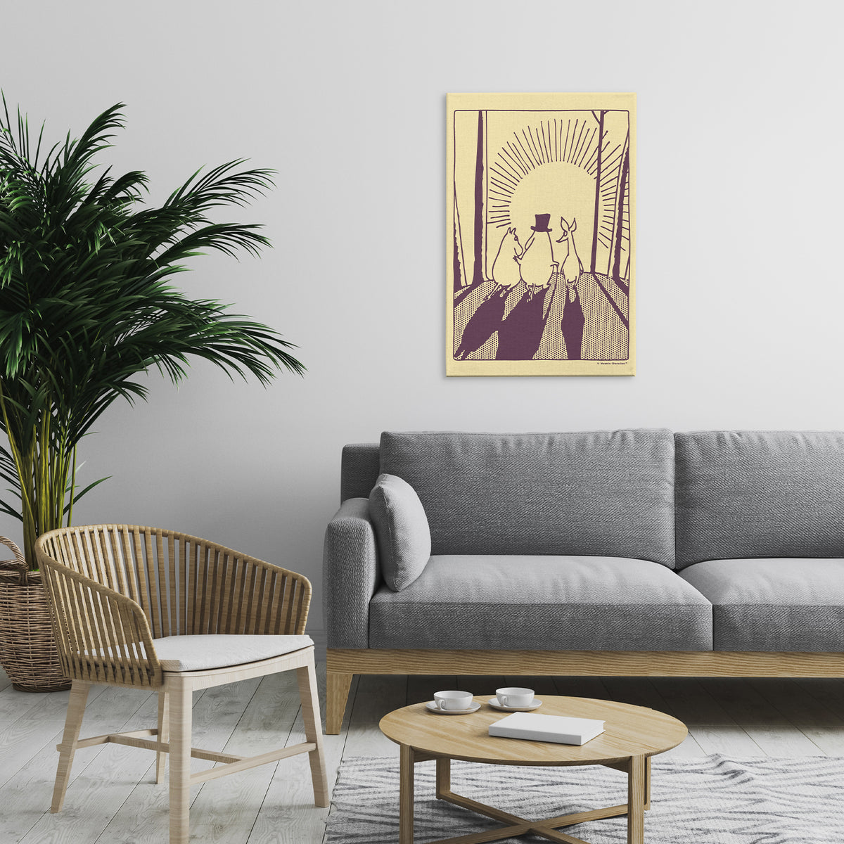 Moomin Sunrise Friends Stretched Canvas