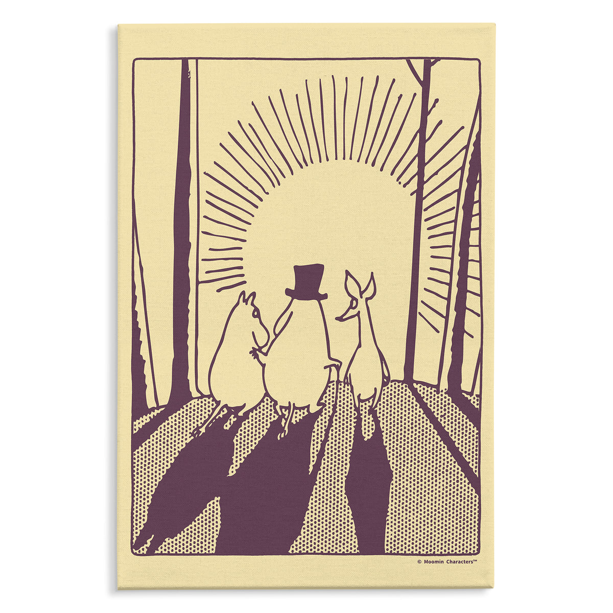 Moomin Sunrise Friends Stretched Canvas | Moomin Shop United States