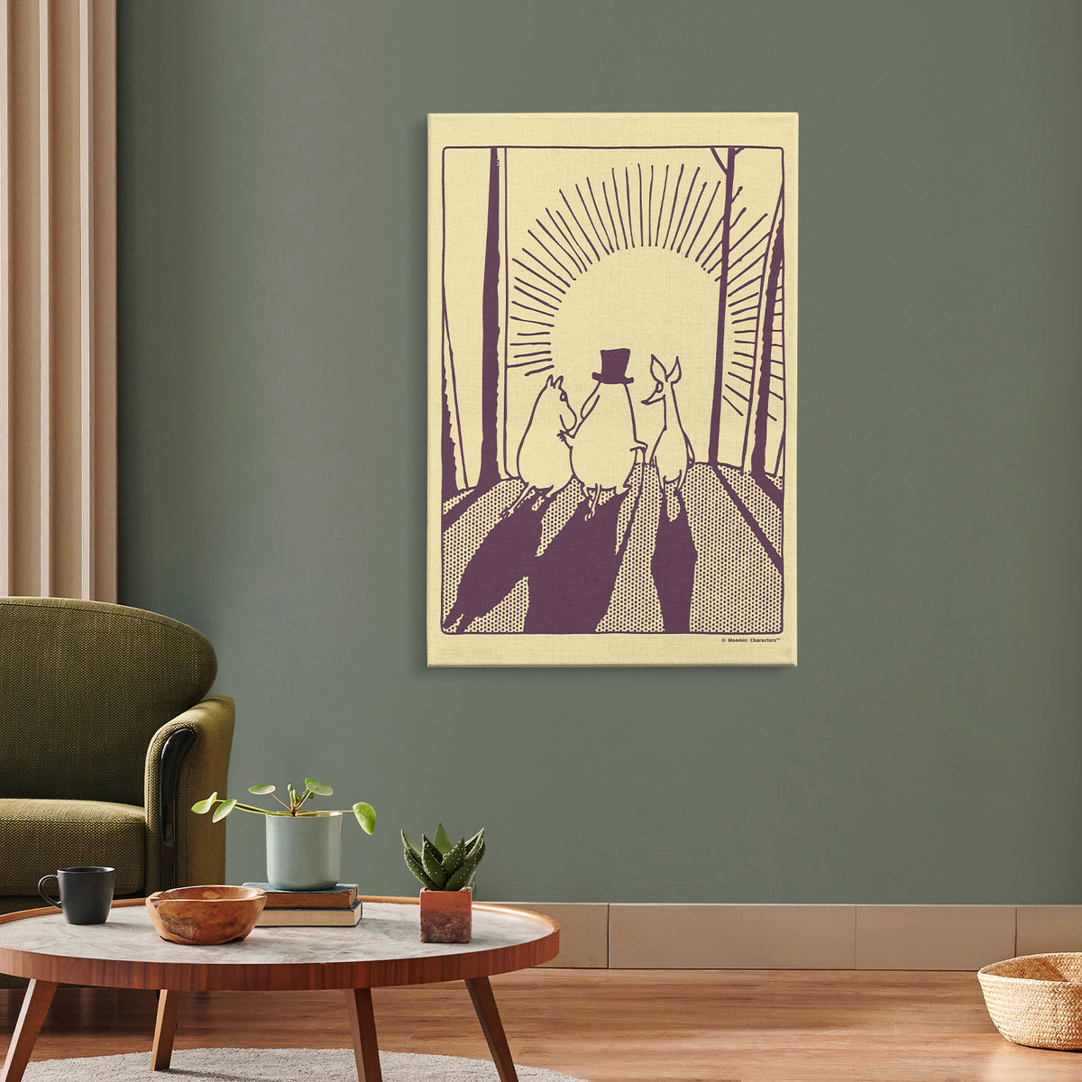 Moomin Sunrise Friends Giant Stretched Canvas