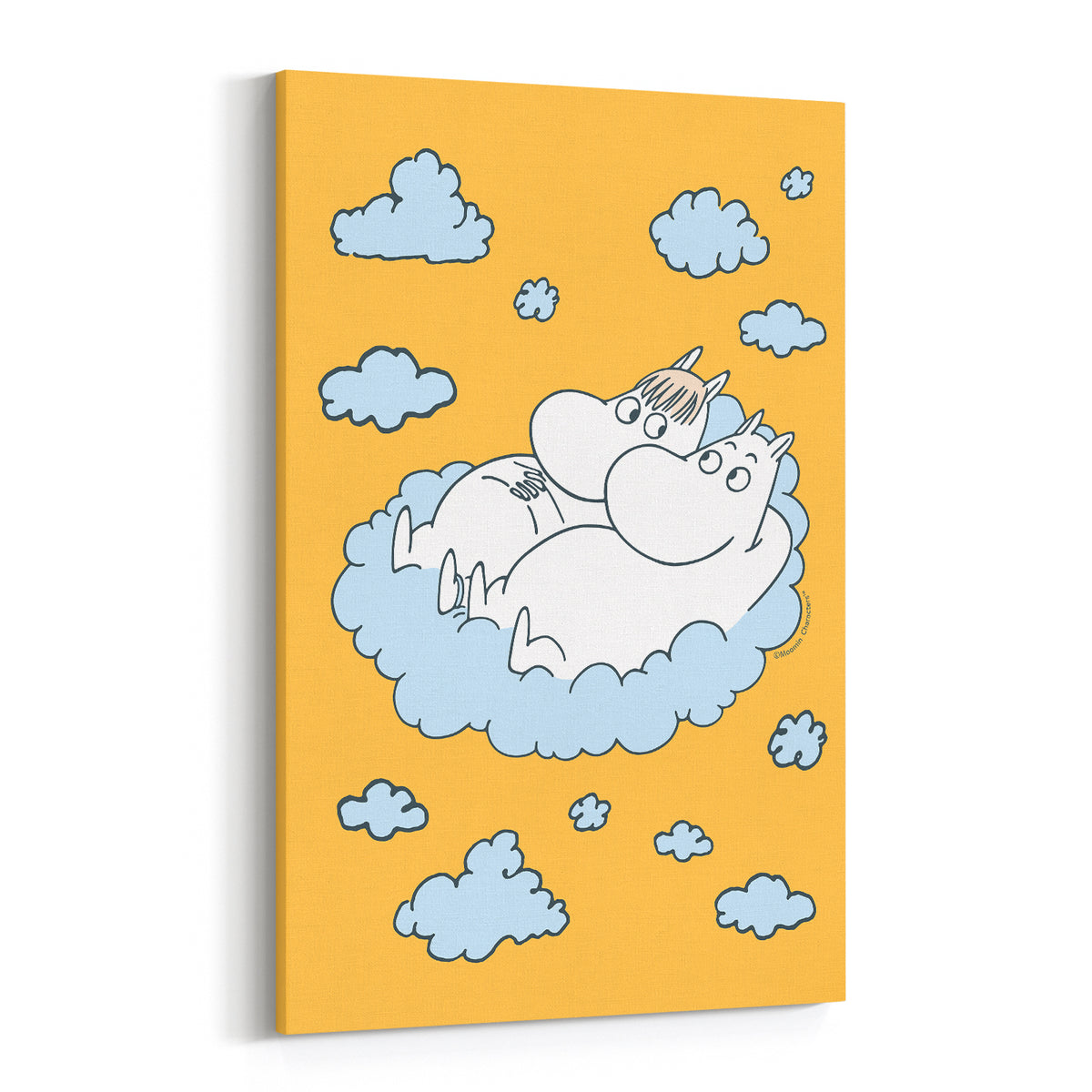 Moomintroll & Snorkmaiden On Clouds Stretched Canvas