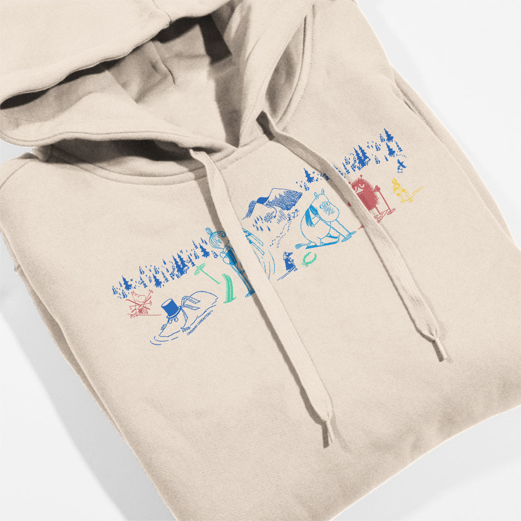 Color Mymble Moomintroll Stinky Skiing Winter Sports Games Adult Hoodie