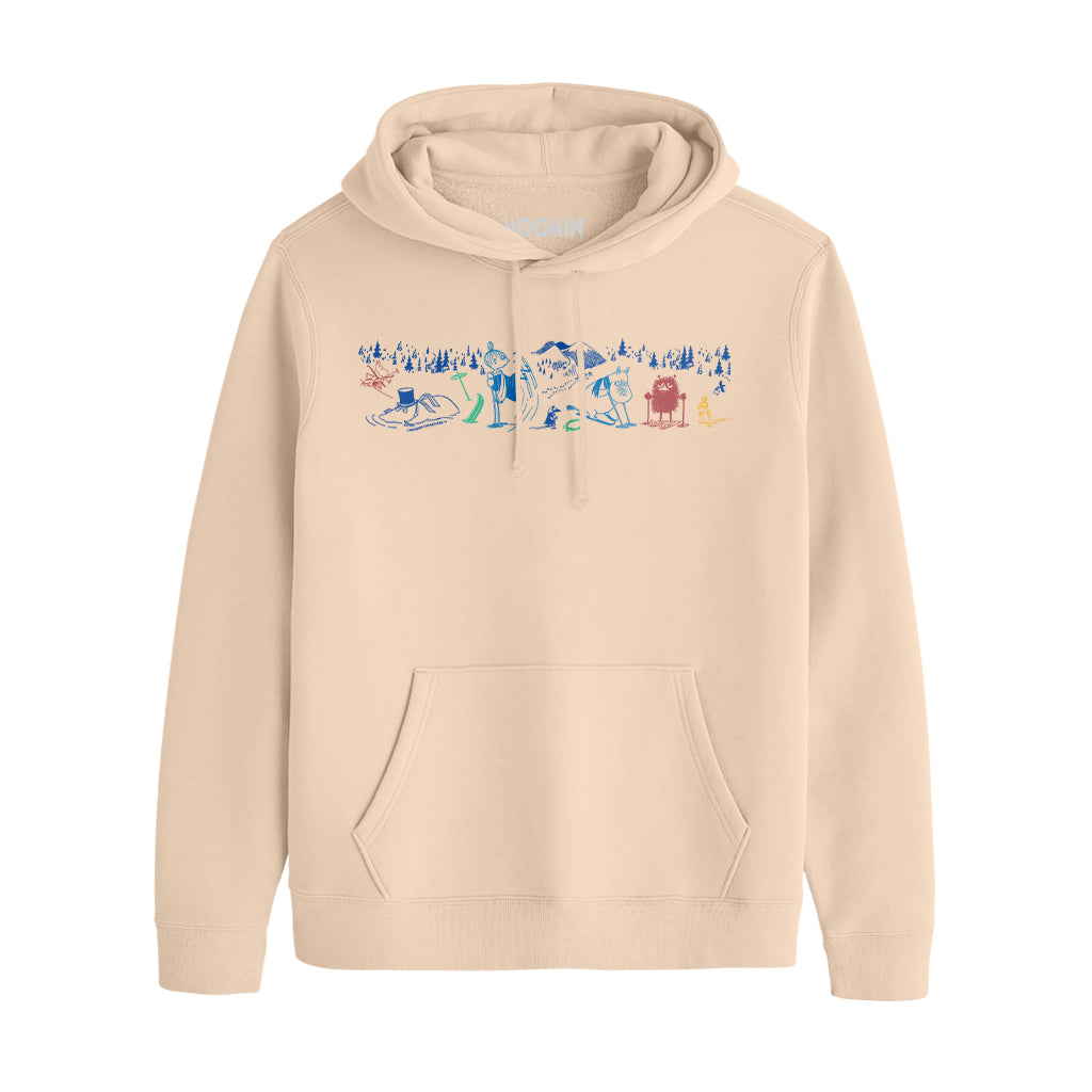 Color Mymble Moomintroll Stinky Skiing Winter Sports Games Adult Hoodie | Moomin Shop US