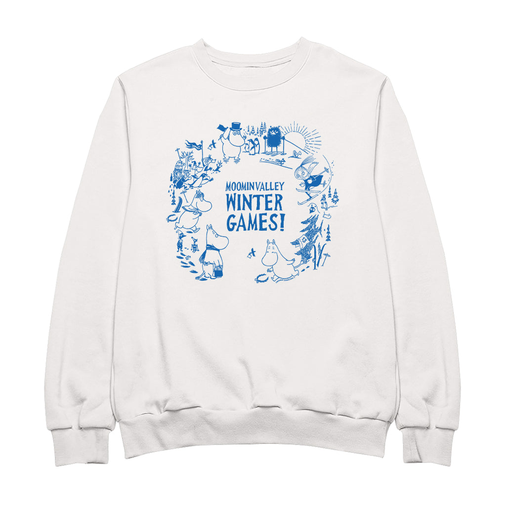Moominvalley Winter Games! Moomintroll Running Adult Sweatshirt | Moomin Shop US