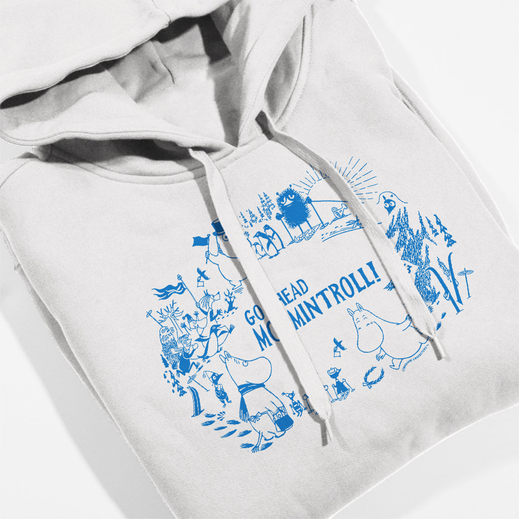 Go Ahead Moomintroll Running Winter Sports Games Adult Hoodie