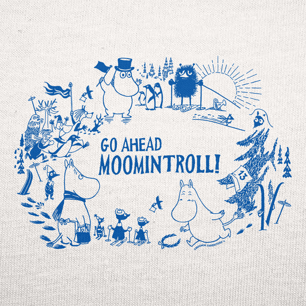 Go Ahead Moomintroll Running Winter Sports Games Adult Hoodie
