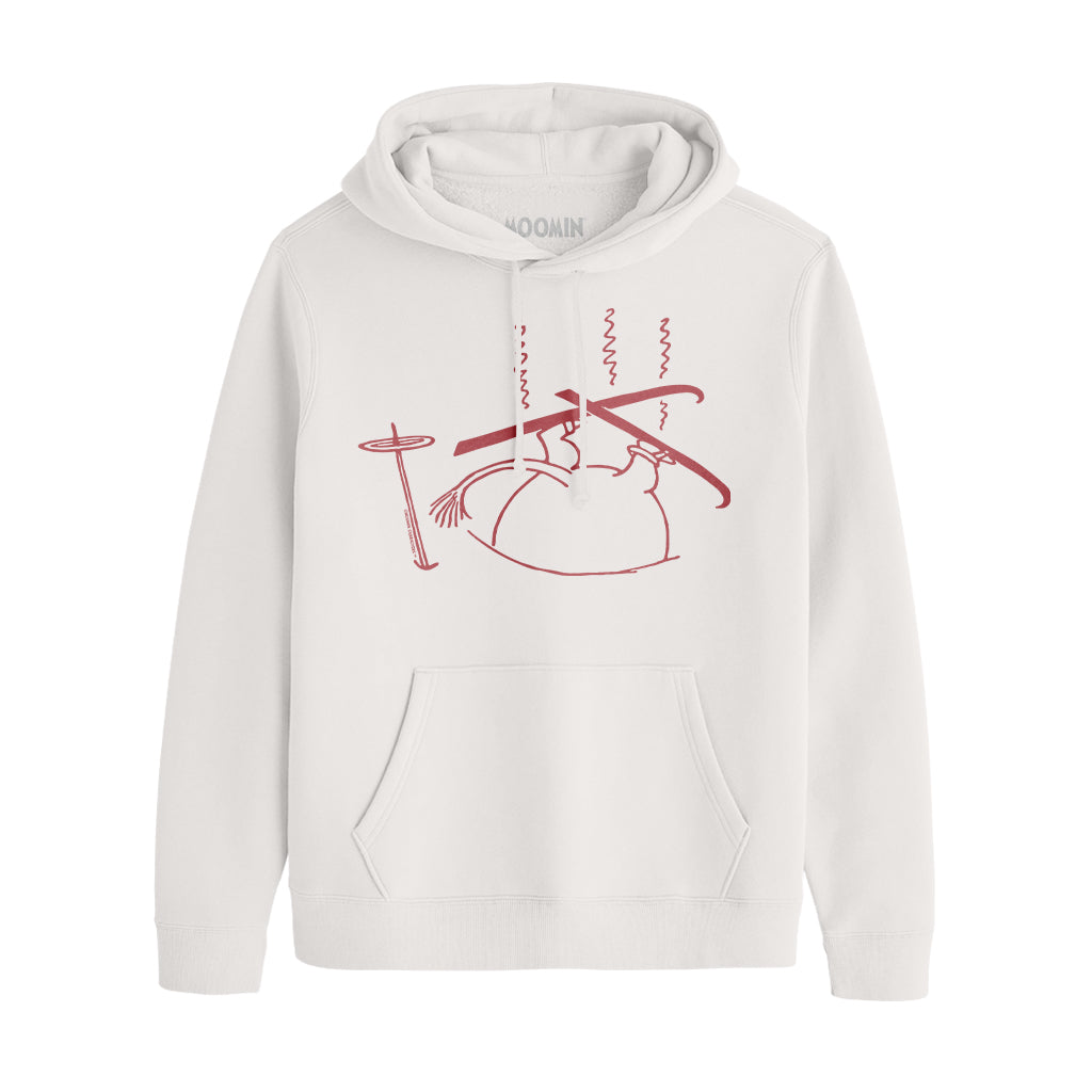 Red Skiing Moomintroll Stuck In Snow Winter Games Adult Hoodie | Moomin Shop US