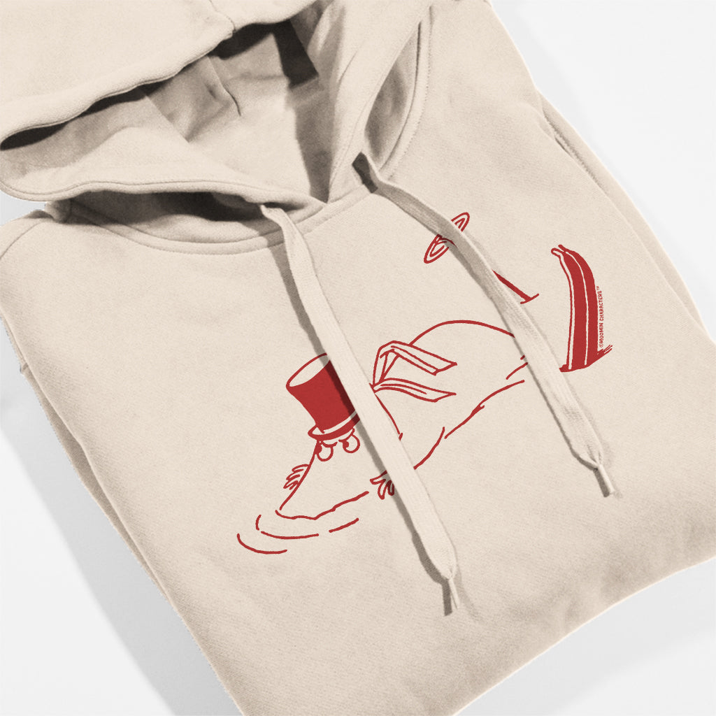 Red Skiing Moominpappa Stuck In Snow Winter Games Adult Hoodie | Moomin Shop US