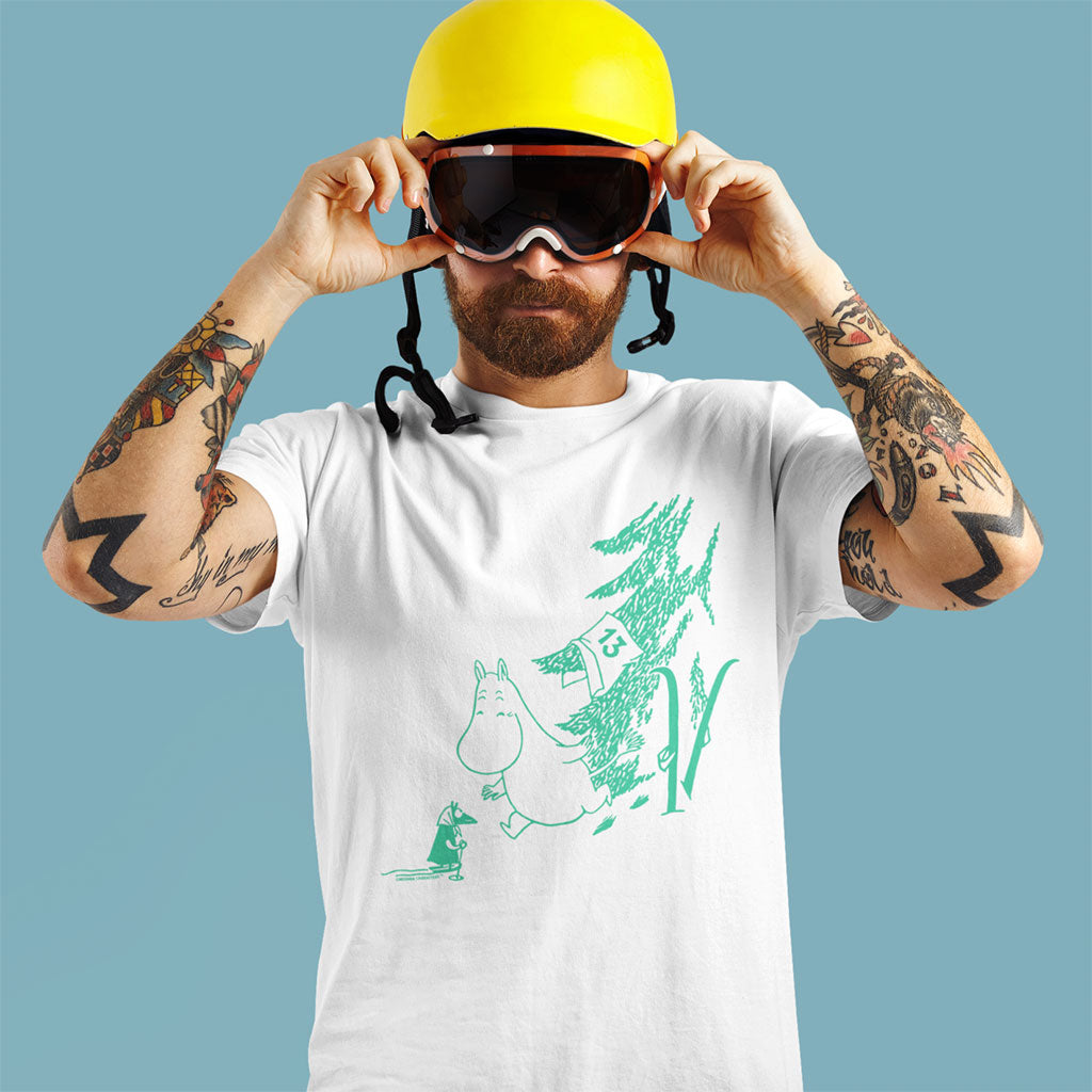 Green Moomintroll Apres Ski Winter Sports Games Adult T-Shirt