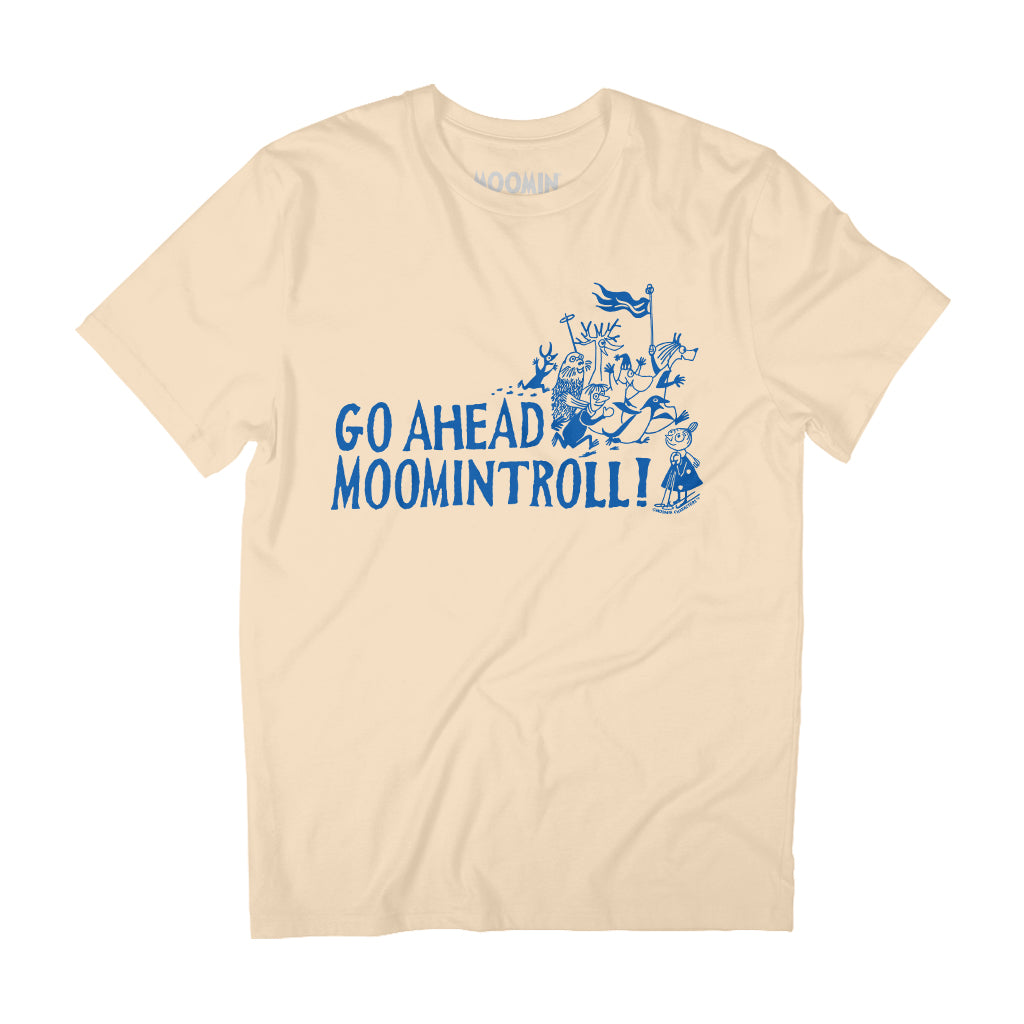 Blue Go Ahead Moomintroll! Winter Games Sports Adult T-Shirt | Moomin Shop US