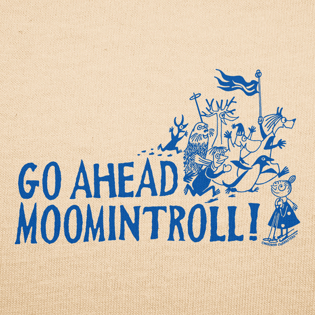 Blue Go Ahead Moomintroll! Winter Games Sports Adult T-Shirt