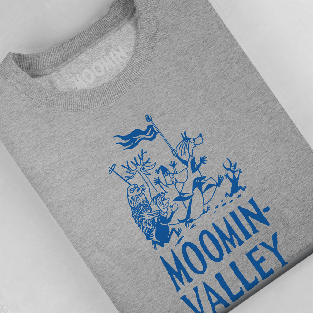 Mymble &amp; Co Blue Moominvalley Winter Games! Sports Adult Sweatshirt