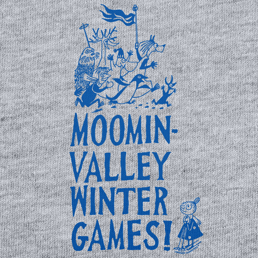 Mymble &amp; Co Blue Moominvalley Winter Games! Sports Adult Sweatshirt