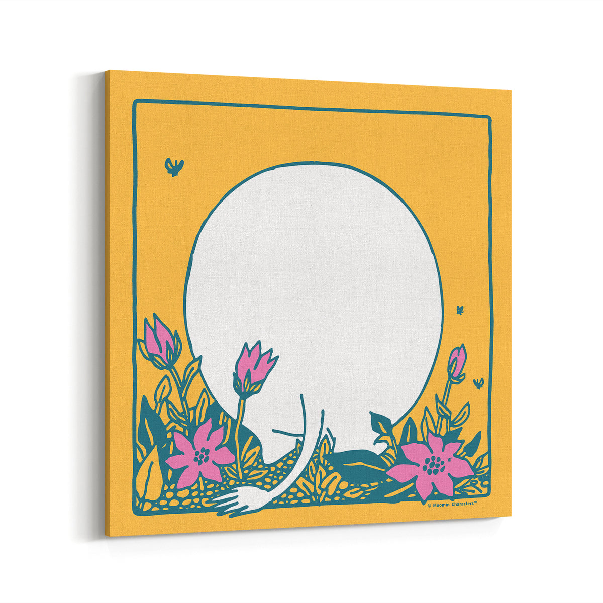 Moomin Butt Floral Giant Stretched Canvas
