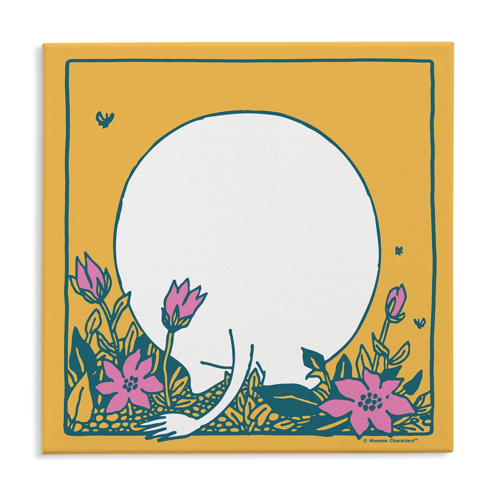 Moomin Butt Floral Fine Giant Stretched Canvas | Moomin Shop US