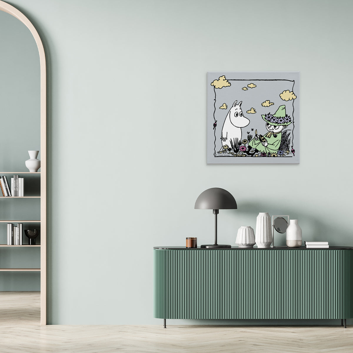 Snufkin & Moomintroll Stretched Canvas