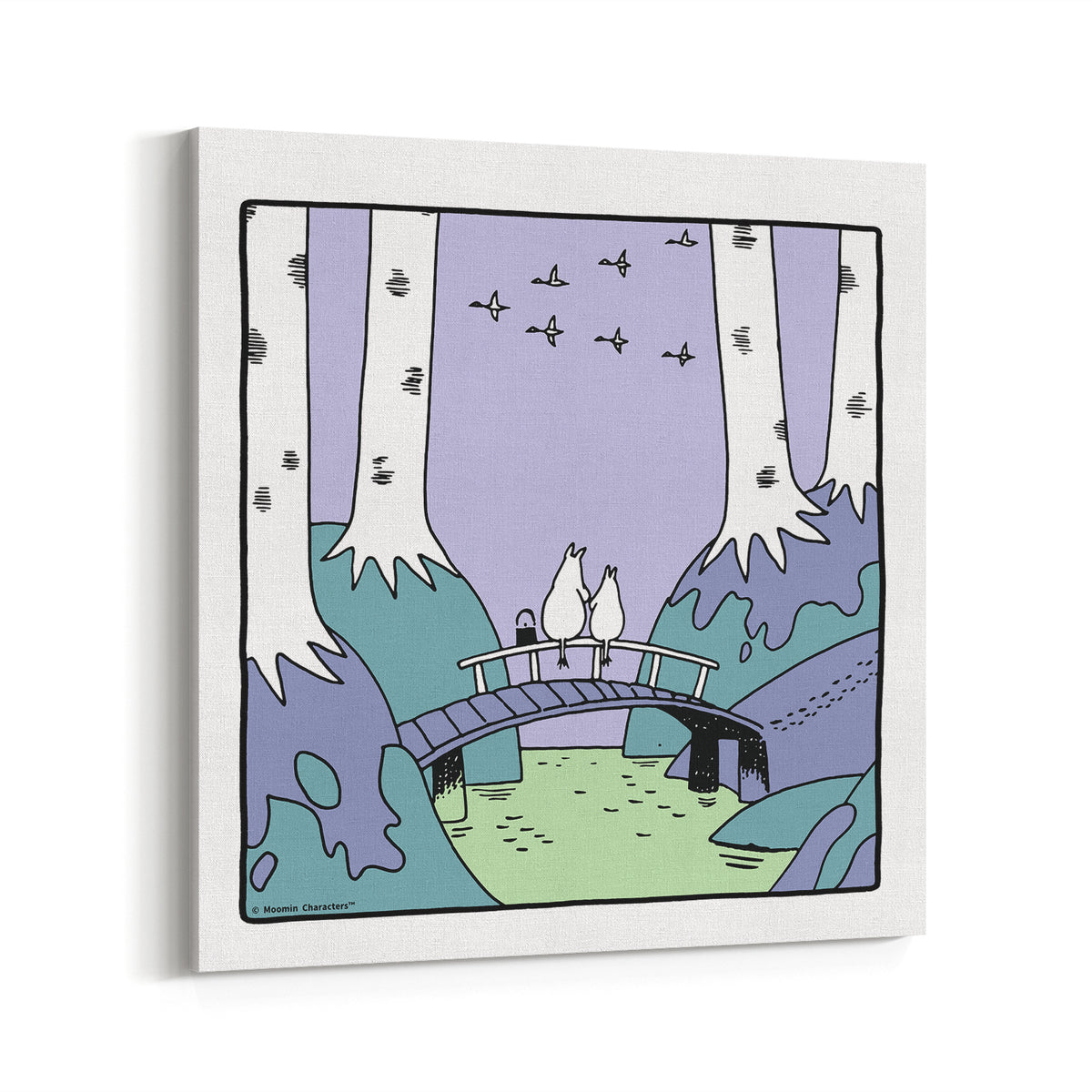 Moominvalley Scenic Bridge Giant Stretched Canvas - Square