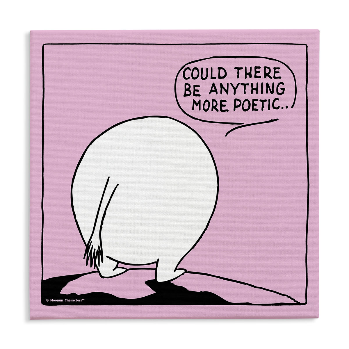 Moomin Butt More Poetic Stretched Canvas | Moomin Shop US
