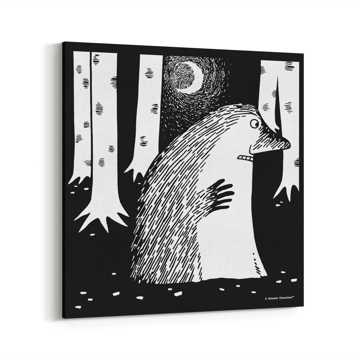 The Groke By Moonlight Stretched Canvas
