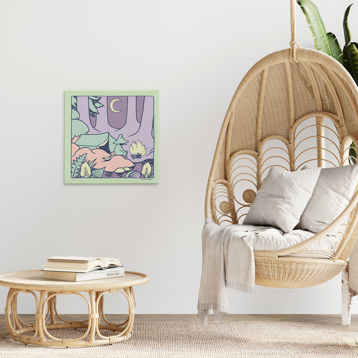 Snufkin Camping Stretched Canvas