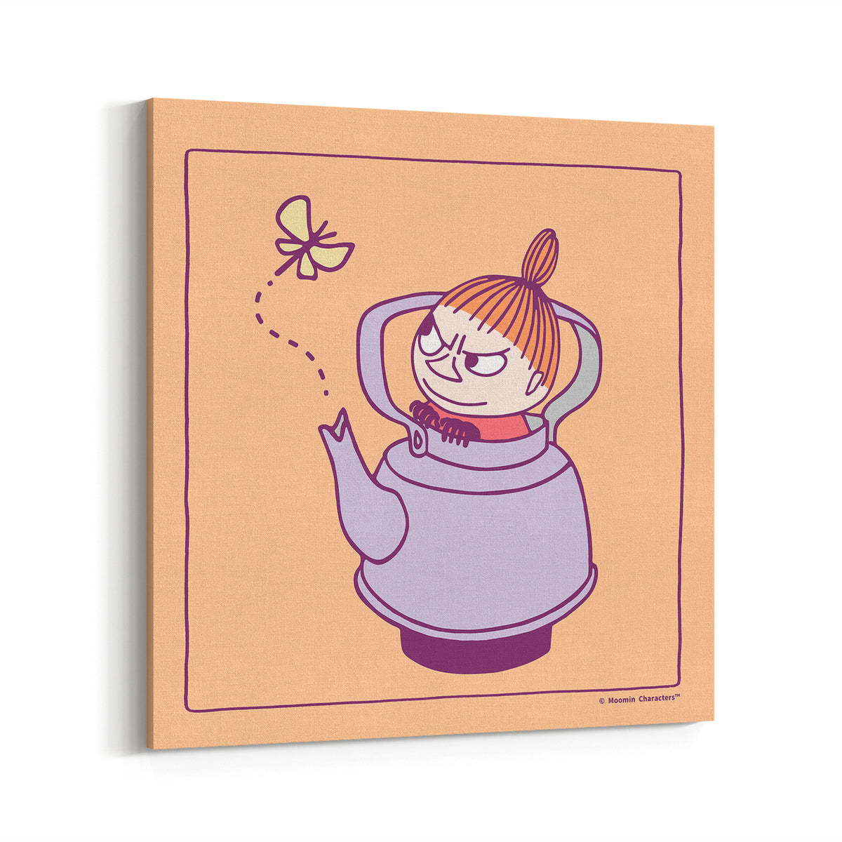 Little My Teapot Square Stretched Canvas