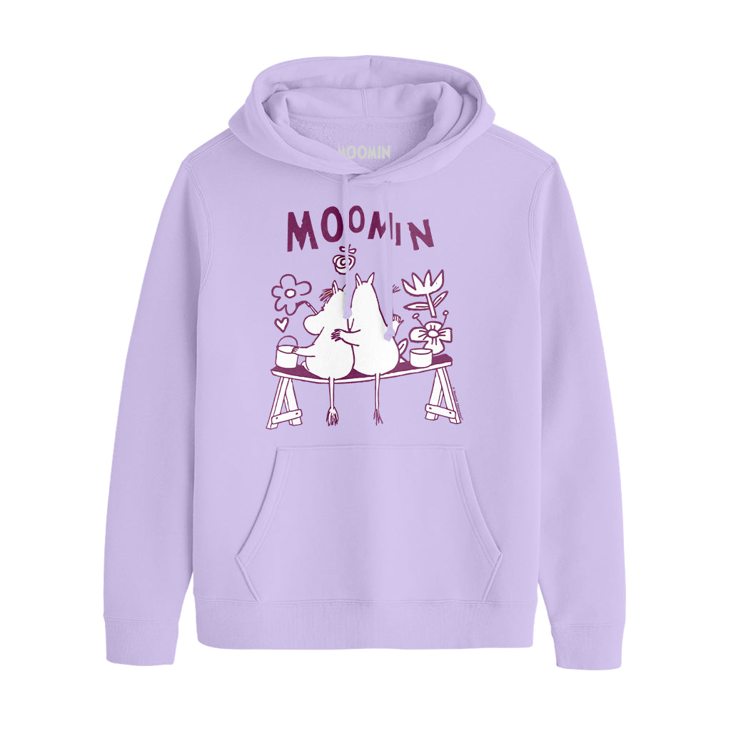 Moomintroll & Snorkmaiden Love Painting Flowers Art Adult Hoodie | Moomin Shop US