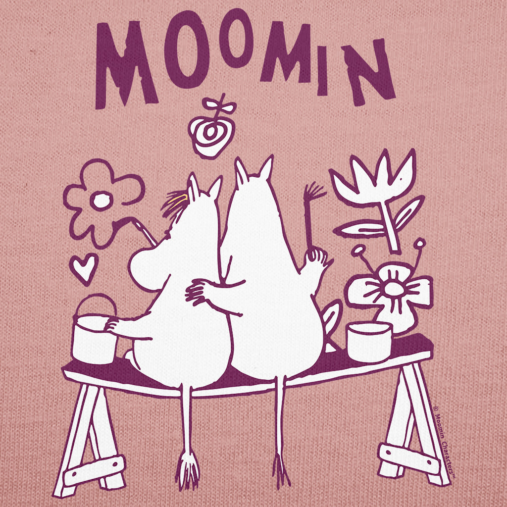 Moomintroll & Snorkmaiden Love Painting Flowers Art Adult T-Shirt